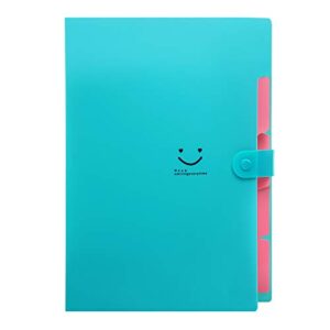 skydue expanding file folders with pockets, letter a4 paper organizer folder accordion document organizer for school office home(sky blue)