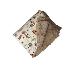 camp casual cc-005rt multi-color 50"x60" road trip gray (the throw)