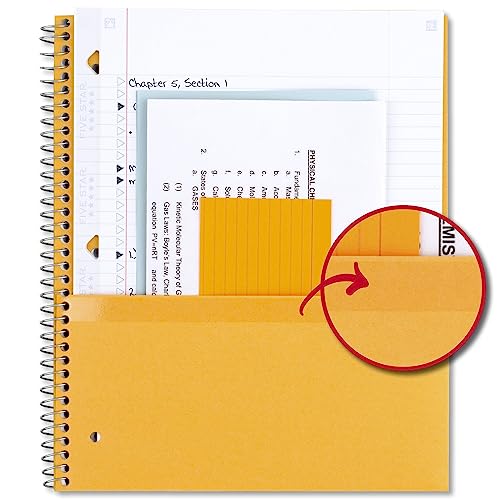 Five Star Spiral Notebooks  + Study App, 6 Pack, 3-Subject, College Ruled Paper, Fights Ink Bleed, Water Resistant Cover, 8-1/2" x 11", 150 Sheets, Colors Will Vary (73930)