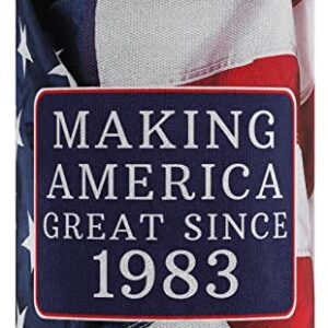 Birthday Gifts for 40th Birthday Making America Great Since 1983 40th Birthday Gag Gifts for Birthday Party 2 Pack Can Coolie Drink Coolers Coolies USA Flag