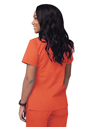 Sivvan Scrubs for Women - Mock Wrap Scrub Top - S8302 - Mandarin Orange - XL