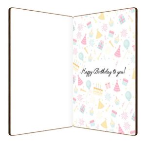 Happy Birthday Card by HeartSpace, Birthday Stars Design: Premium Wooden Greeting Cards Handmade From Sustainable Real Bamboo Wood