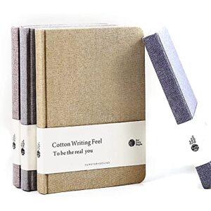 zhi jin classic thick cloth linen notebook journal blank paper notepad diary hard cover travel office linen gray