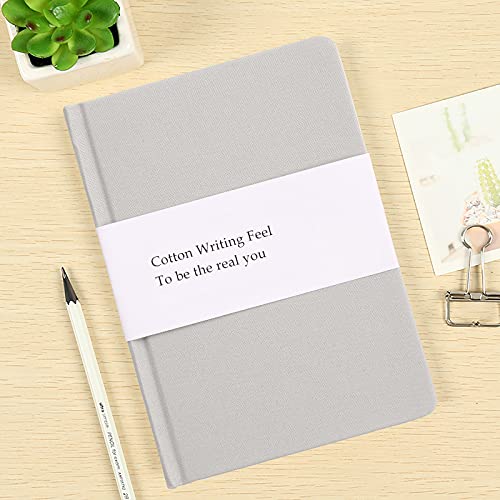 Zhi Jin Classic Thick Cloth Linen Notebook Journal Blank Paper Notepad Diary Hard Cover Travel Office Linen Gray