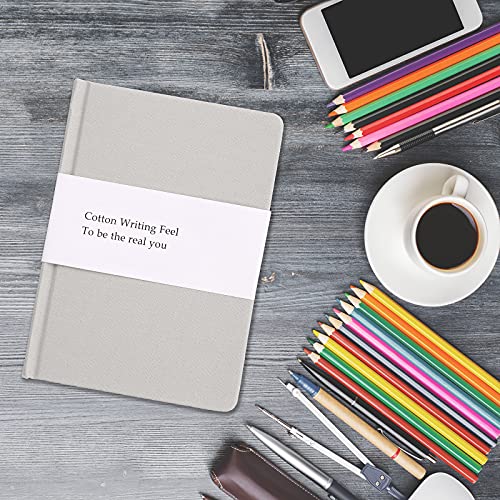 Zhi Jin Classic Thick Cloth Linen Notebook Journal Blank Paper Notepad Diary Hard Cover Travel Office Linen Gray