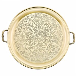 old dutch 214cc cairo etched tray, 18", gold