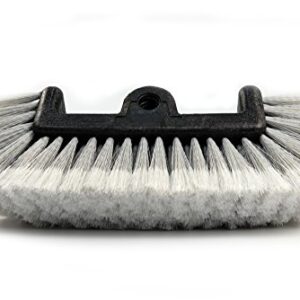 CARCAREZ 12" Car Wash Brush with Soft Bristle for Auto RV Truck Boat Camper Exterior Washing Cleaning, Grey