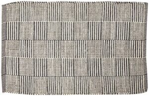 dii contemporary square recycled yarn rug, gray checker, 2x3'