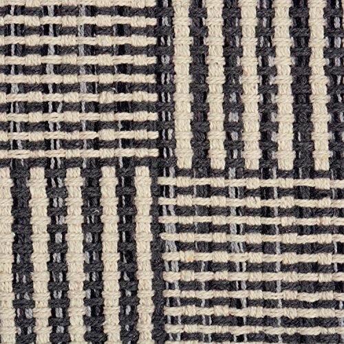 DII Contemporary Square Recycled Yarn Rug, Gray Checker, 2x3'