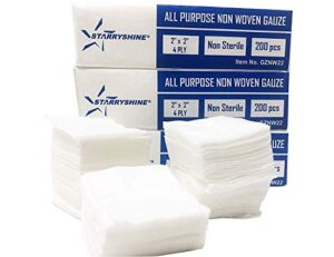 2"x2" non-woven 4-ply dental medical gauze pad, non-sterile all purpose gauze sponges, 4-ply cotton filled sponges provide maximum absorption (1000 pcs (5 pack))