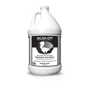 skunk off skunk odor eliminator premise spray – ready-to-use skunk odor remover for house, outdoors, cars, laundry, & more – skunk spray w/safe, non-enzymatic formula (1 gallon)
