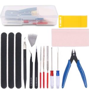 Rustark 15Pcs Professional Modeler Basic Tools Craft Set Model Tools Kit for Gundam Hobby Model Assemble Building