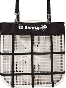 southwestern equine ez breezy box fan holder, horse stall classic fan bag, stable supplies, horse fan (black)