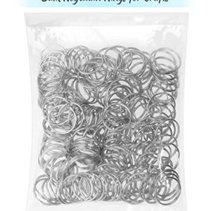 PAXCOO 200Pcs Split Key Rings Bulk for Keychain and Crafts, 1 inch (25mm)