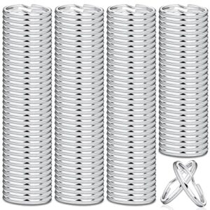 paxcoo 200pcs split key rings bulk for keychain and crafts, 1 inch (25mm)
