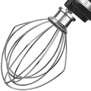 KITCHPOWER K45WW Wire Whip Attachment for Tilt-Head Stand Mixer for KitchenAid Stainless Steel Egg Cream Stirrer, Flour Cake Balloon Whisk