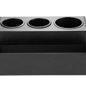 JackCubeDesign Hair Dryer Holder Hair Styling Product Care Tool Organizer Bath Supplies Accessories Tray Stand Storage Bathroom Vanity Countertop with 3 Holes(Black) – :MK154C