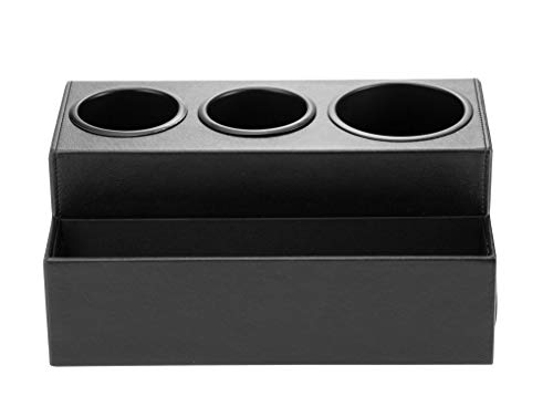 JackCubeDesign Hair Dryer Holder Hair Styling Product Care Tool Organizer Bath Supplies Accessories Tray Stand Storage Bathroom Vanity Countertop with 3 Holes(Black) – :MK154C