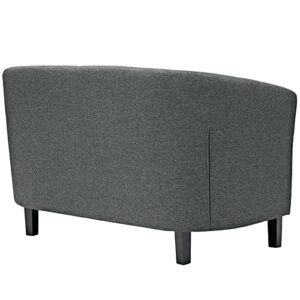 Modway Prospect Upholstered Contemporary Modern Loveseat In Gray