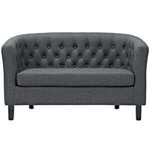 Modway Prospect Upholstered Contemporary Modern Loveseat In Gray