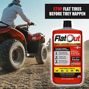 FlatOut Tire Sealant Sportsman Formula - Prevent Flat Tires, Seal Leaks, Contains Kevlar, 32-Ounce Bag, 1-Pack