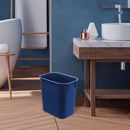 Acrimet Wastebasket Bin 13QT (Plastic) (Blue Color) (Set of 4)