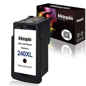 inktopia remanufactured ink cartridge replacement for canon 240xl pg-240xl 240 xl pg 240xl (single black) used in canon pixma mg2120 mg3120 mg3620 ts5120 mg3600 mx372 mx432 mx512 mx532 printer