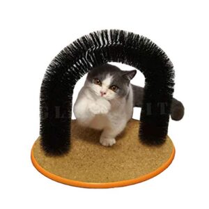 Glanzzeit Cats Self Grooming Scratch Arch Kitten Brushes Hair Cleaning Shedding Tool Catnip Toy