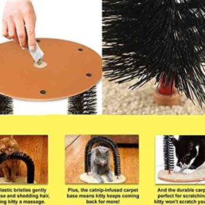 Glanzzeit Cats Self Grooming Scratch Arch Kitten Brushes Hair Cleaning Shedding Tool Catnip Toy