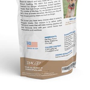 All Natural Puppy Peanut Butter Training Treats - Low Calorie Dog Treats – Low Fat Diet for Pets - Vegetarian, Baked, Crunchy Biscuits - Heart Shaped, Healthy Fiber, No Grain-Gluten, Made in USA