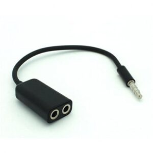 amazon fire hd 8 compatible 3.5mm headset headphone splitter earbuds audio jack y adapter dual port black