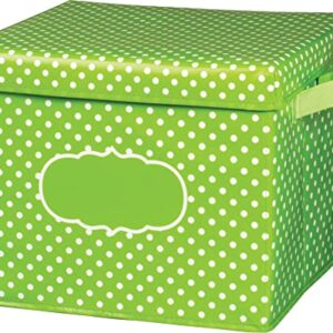 Teacher Created Resources Lime Polka Dots Storage Box (TCR20820)