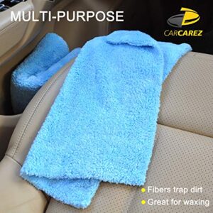 CARCAREZ Microfiber Towels for Cars, Car Drying Wash Detailing Buffing Polishing Towel with Plush Edgeless Microfiber Cloth, 450 GSM 16x16 in. Pack of 6