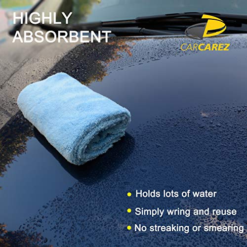 CARCAREZ Microfiber Towels for Cars, Car Drying Wash Detailing Buffing Polishing Towel with Plush Edgeless Microfiber Cloth, 450 GSM 16x16 in. Pack of 6