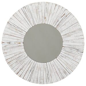 amazon brand – stone & beam driftwood mirror, 36" h, distressed white