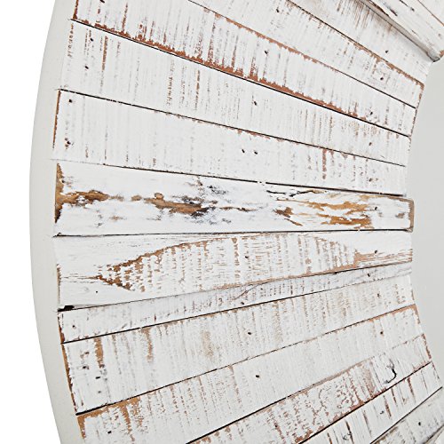 Amazon Brand – Stone & Beam Driftwood Mirror, 36" H, Distressed White