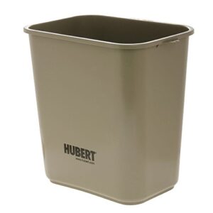 hubert® waste basket 28 qt beige plastic - 14 1/2" l x 10 1/2" w x 15 1/2" h