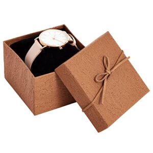 6 Pack Small Gift Boxes with Lids and Velvet Pillow for Jewelry, Presents, Bracelets, Necklaces (3.7 x 3.6 x 2.3 In)