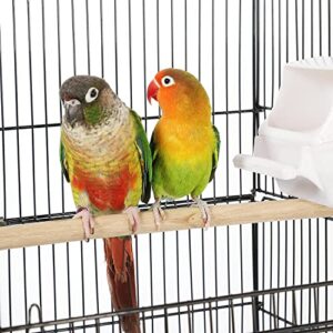 Yaheetech Open Play Top Medium Size Quaker Parrot Bird Cage Cockatiel Indian Ring Neck Sun Parakeet Green Cheek Conures Lovebirds Budgies Canary Finch Parrotlet Portable Bird Cage，Black