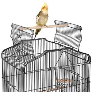 Yaheetech Open Play Top Medium Size Quaker Parrot Bird Cage Cockatiel Indian Ring Neck Sun Parakeet Green Cheek Conures Lovebirds Budgies Canary Finch Parrotlet Portable Bird Cage，Black