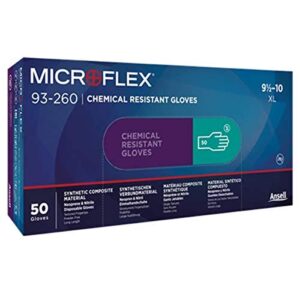 microflex 93260100 93-260 7.8 mil triple-layer disposable neoprene and nitrile blend gloves