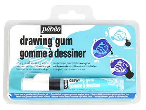 Pebeo MAGIC! Drawing Gum Marker for Kids, Masking Fluid, 4 mm