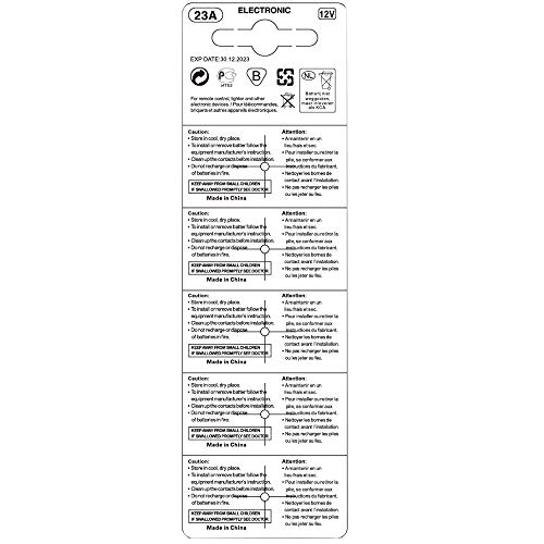 MJKAA 10 Count A23 23a 12 Volt Battery for Garage Doors Opener, Doorbells Remotes MN21 23GA GP23AE A23S LR23A L1028