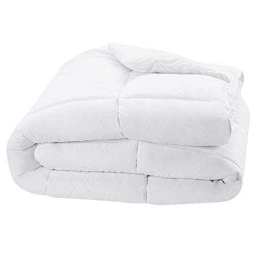 Amazon Basics Down Alternative Bedding Comforter Duvet Insert - Twin, White, Light