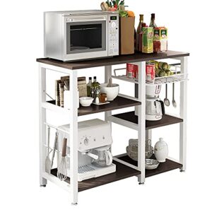 soges 3-tier kitchen baker's rack utility microwave oven stand storage cart workstation shelf, w5s-b