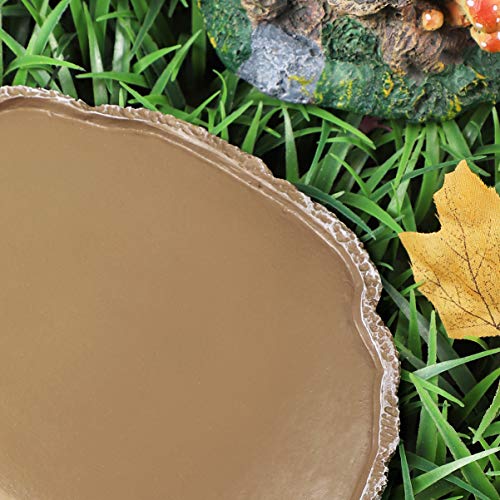 UEETEK Pets Feeding Plate Reptile Feeding Bowl Vivarium Food Water Dish Resin Bowl for Turtle Gecko Snake Pet Breeding Tray