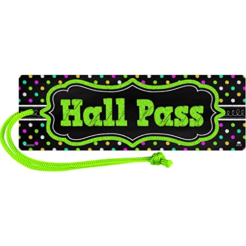 Teacher Created Resources Chalkboard Brights Magnetic Hall Pass 6.75" x 2.25"