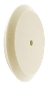 hi-buff 8" foam buffing pads, fits 7" backer, polishing pad, slant design, hook & loop backing (white heavy cut)