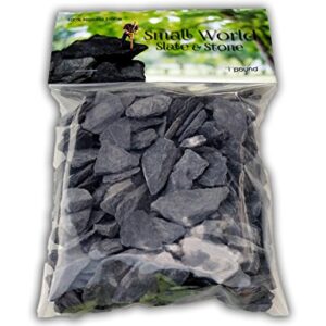 Natural Slate Stone -1/2 to 1 inch Stones for Miniature or Fairy Garden, Aquarium, Model Railroad & Wargaming (1)