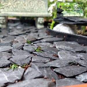 Natural Slate Stone -1/2 to 1 inch Stones for Miniature or Fairy Garden, Aquarium, Model Railroad & Wargaming (1)